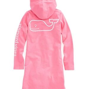 VINEYARD VINES T-shirt hoodie DRESS xs Baby Pink